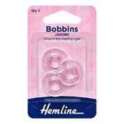 HEMLINE HANGSELL - Bobbin Plastic Janome/New Home 3 Pack - drop in